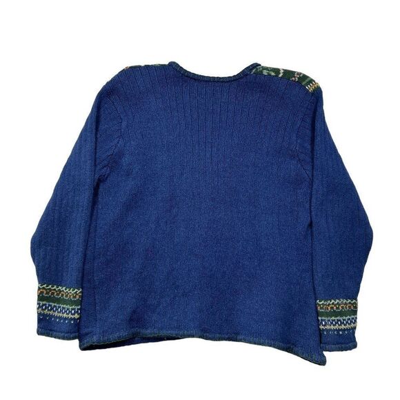 Jantzen Sweater Women's Size Vintage XL Blue Button Front Cardigan Sweater - Picture 7 of 11
